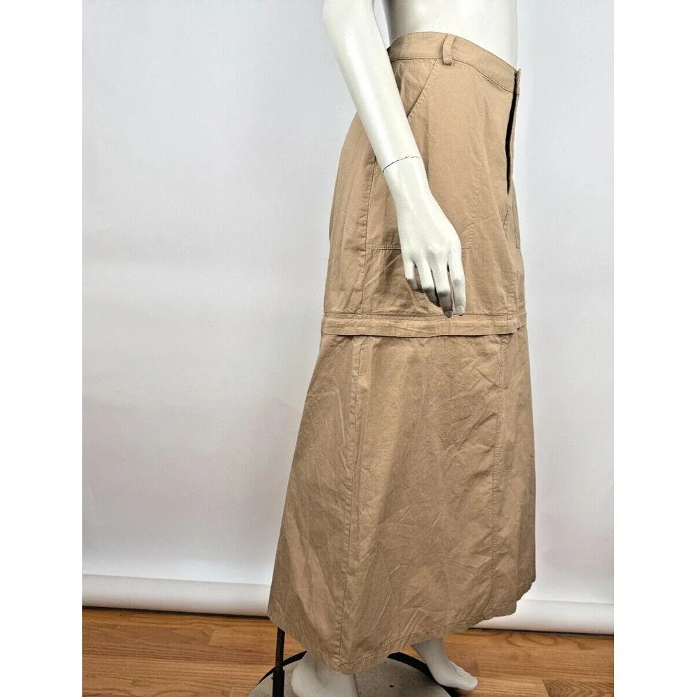 Bohme Cassie Convertible Skirt Women‎ M NWT Pockets Cotton Zip Closure Maxi Mini